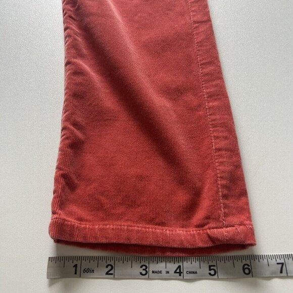 AG Adriano Goldschmied Corduroy Pants Women's Orange the Stevie Slim Straight 27 - Picture 9 of 12